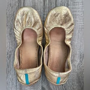Golden Glitz Tieks Flats Size 7